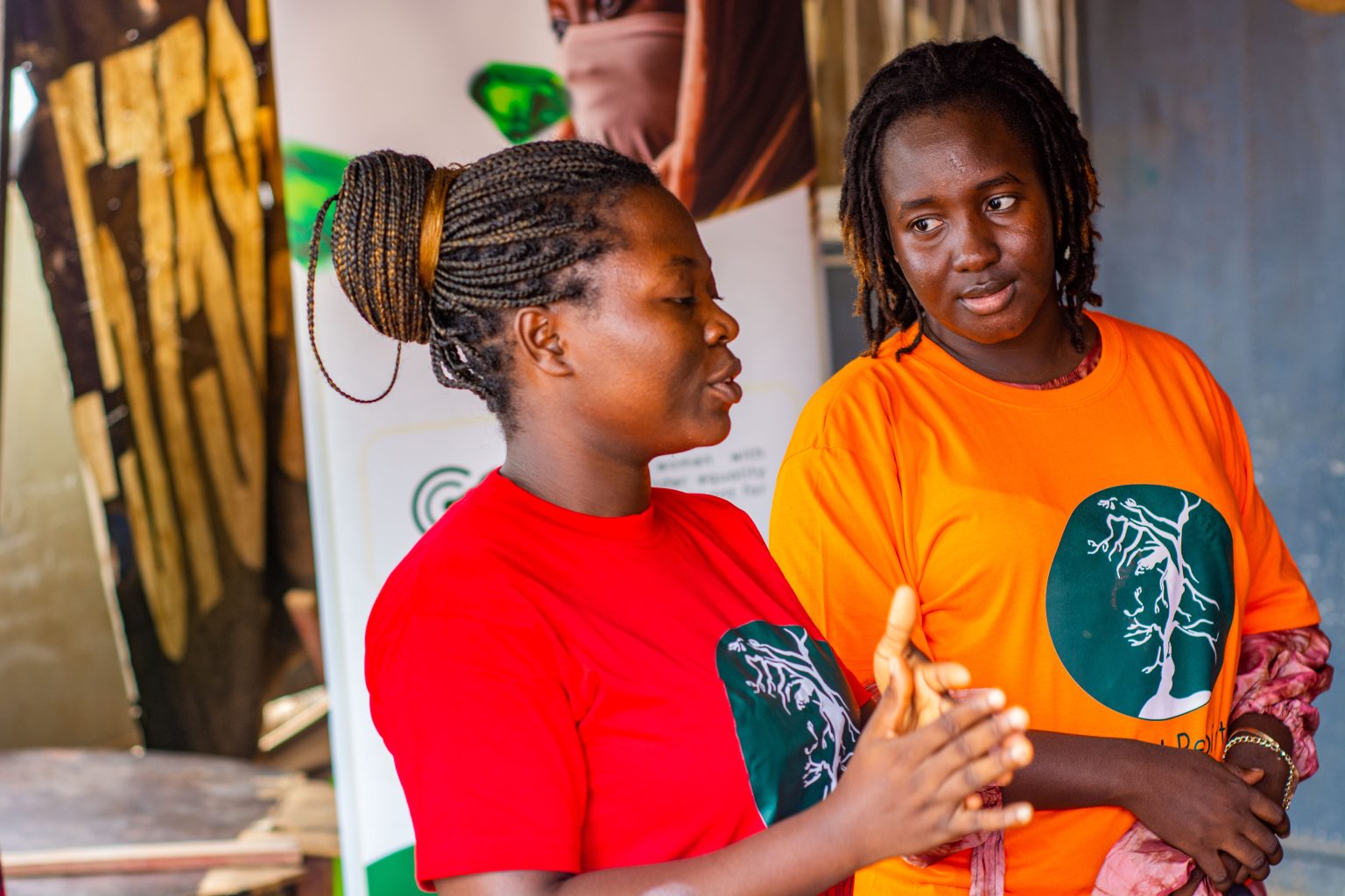 Project Rebirth team members in conversation